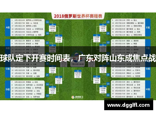 球队定下开赛时间表，广东对阵山东成焦点战